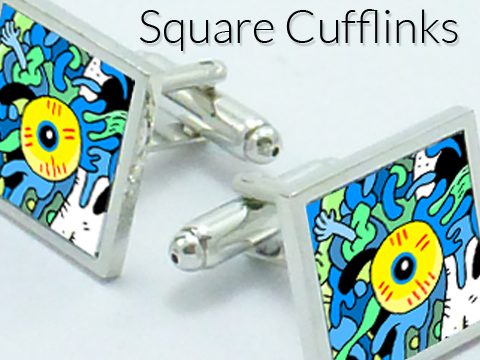 Square Silver Cufflinks